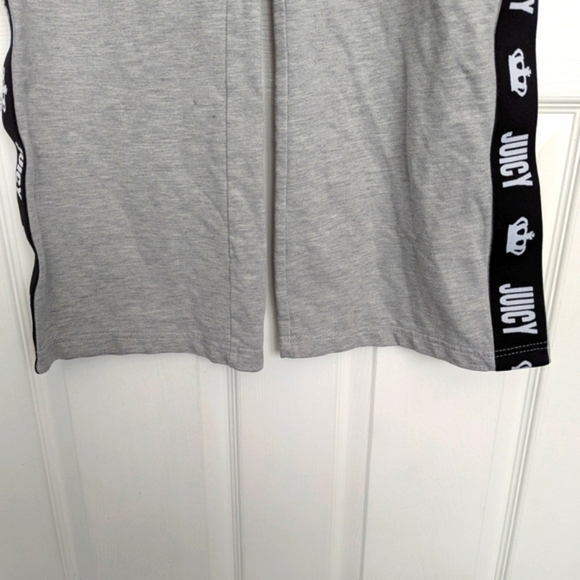 Juicy Couture Women's (Size Small) Light Gray Track Pants with Black Logo Trim - Picture 4 of 13